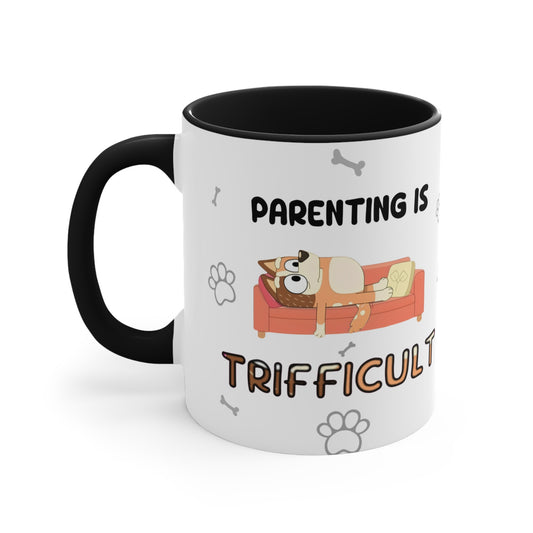 Parenting is Trifficult - Chilli Heeler Tired Mug